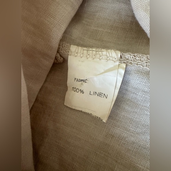 Bellambra Pure Linen Sleeveless Beige Cream Midi Dress Womens Size Medium - Picture 11 of 11